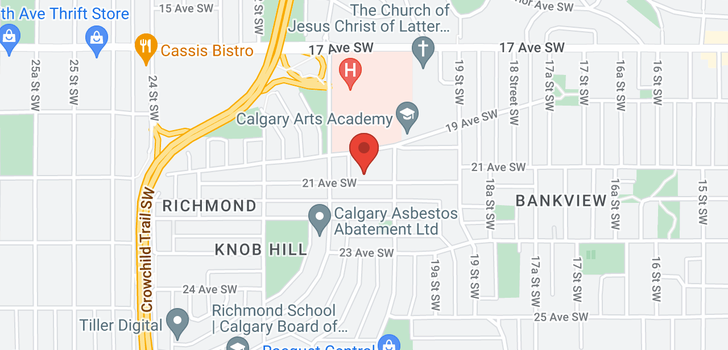 map of 2120 21 Avenue SW